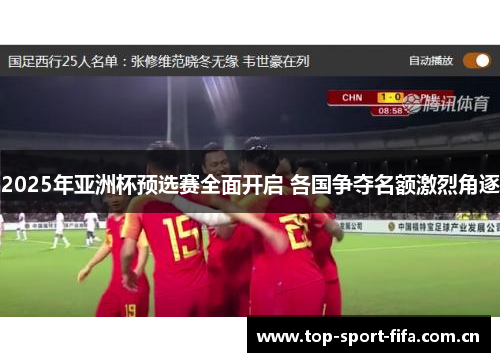2025年亚洲杯预选赛全面开启 各国争夺名额激烈角逐 2025年亚洲杯预选赛全面开启 各国争夺名额激烈角逐